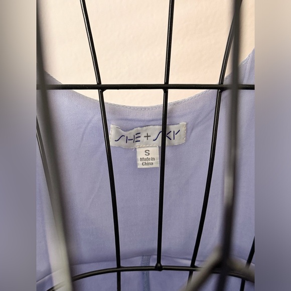 She & Sky Blue and White Romper - Picture 6 of 6